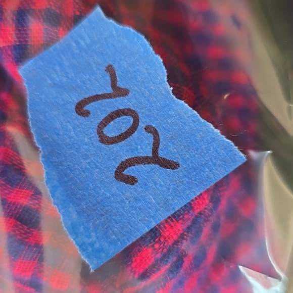 J.Crew Boy FitWomens perfect Shirt Blouse Button Down Purple Pink Plaid M Medium - Picture 8 of 8